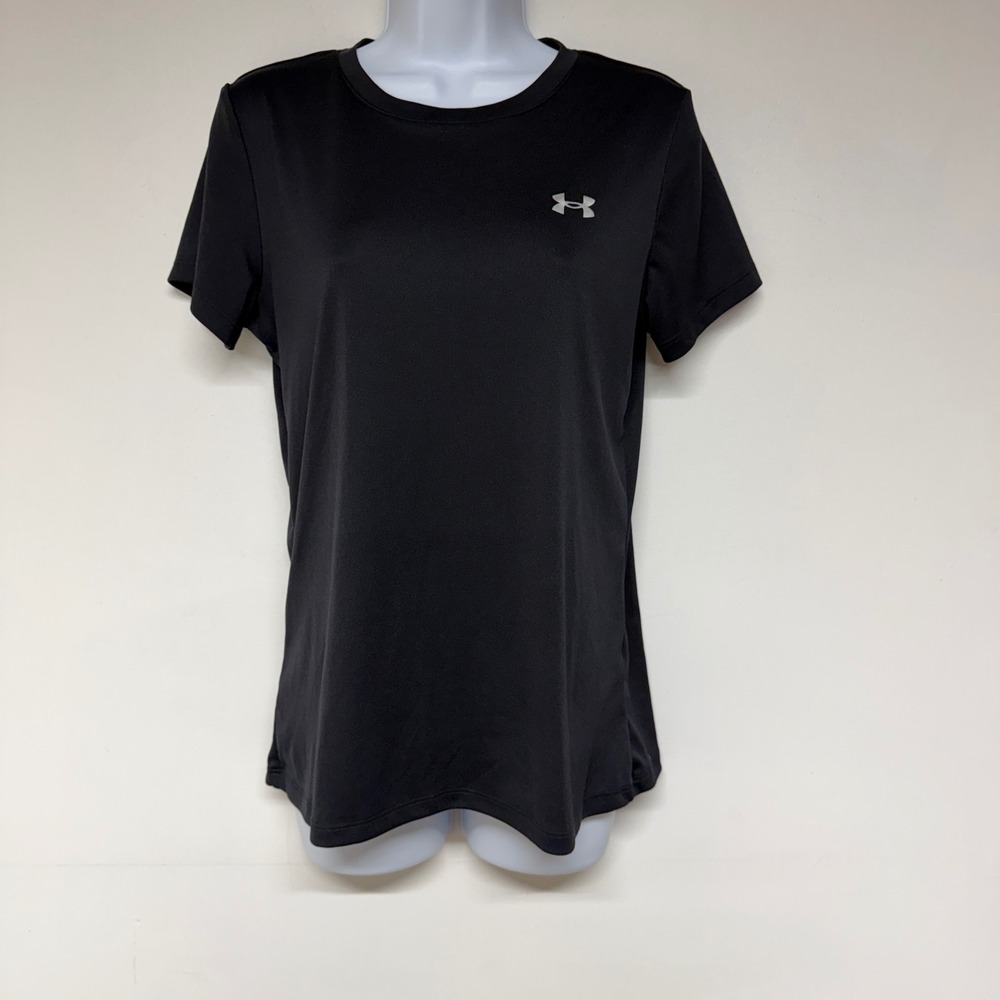 Under Armour T-Shirt S Women Loose Short Sleeve HeatGear Black